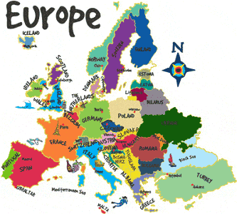 karta evrope sa granicama Evropa – Travel with Perry karta evrope sa granicama